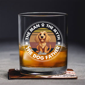 Custom Photo The Man The Myth The Dog Father Rock Glass For Dog Lovers CH07 895656