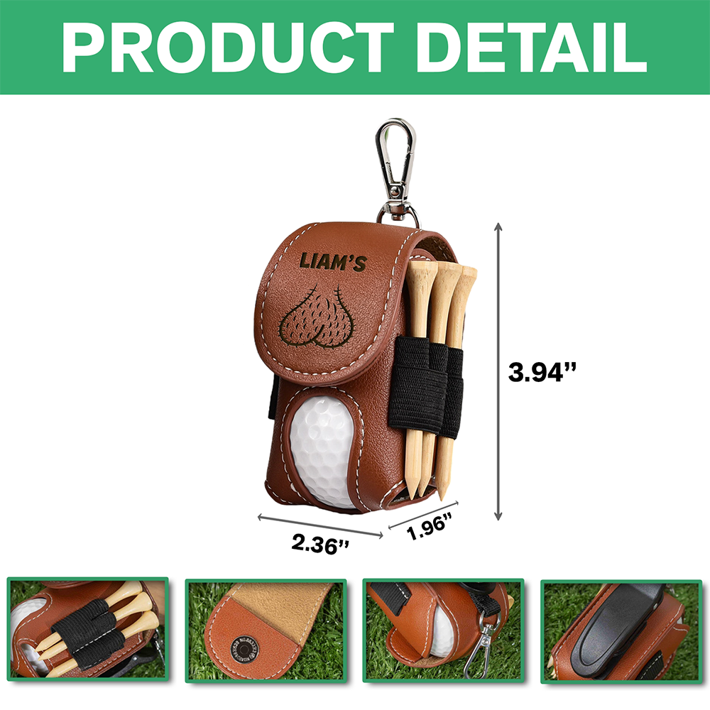 Personalized Golf Leather Golf Ball Bag Golf Gifts for Men, Funny Gift HA75 921294