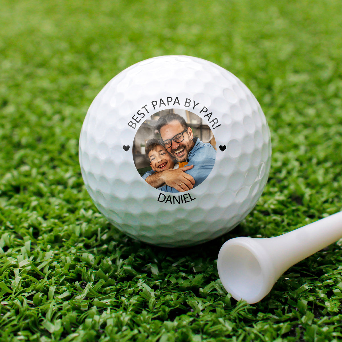 Custom Photo Best Papa By Par Golf Ball Gift For Dad TH10 898219