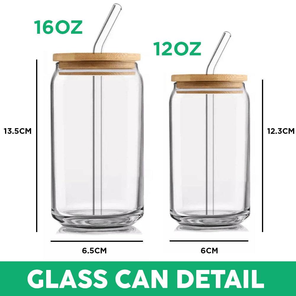 Custom Photo Senior 2027 Glass Can With Lid Back to School Gift for Senior HA75 921974