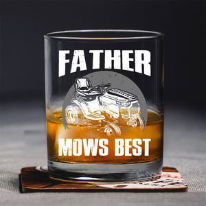 Custom Photo Father Mows Best Retro Whiskey Glass For Father Day LM32 893637