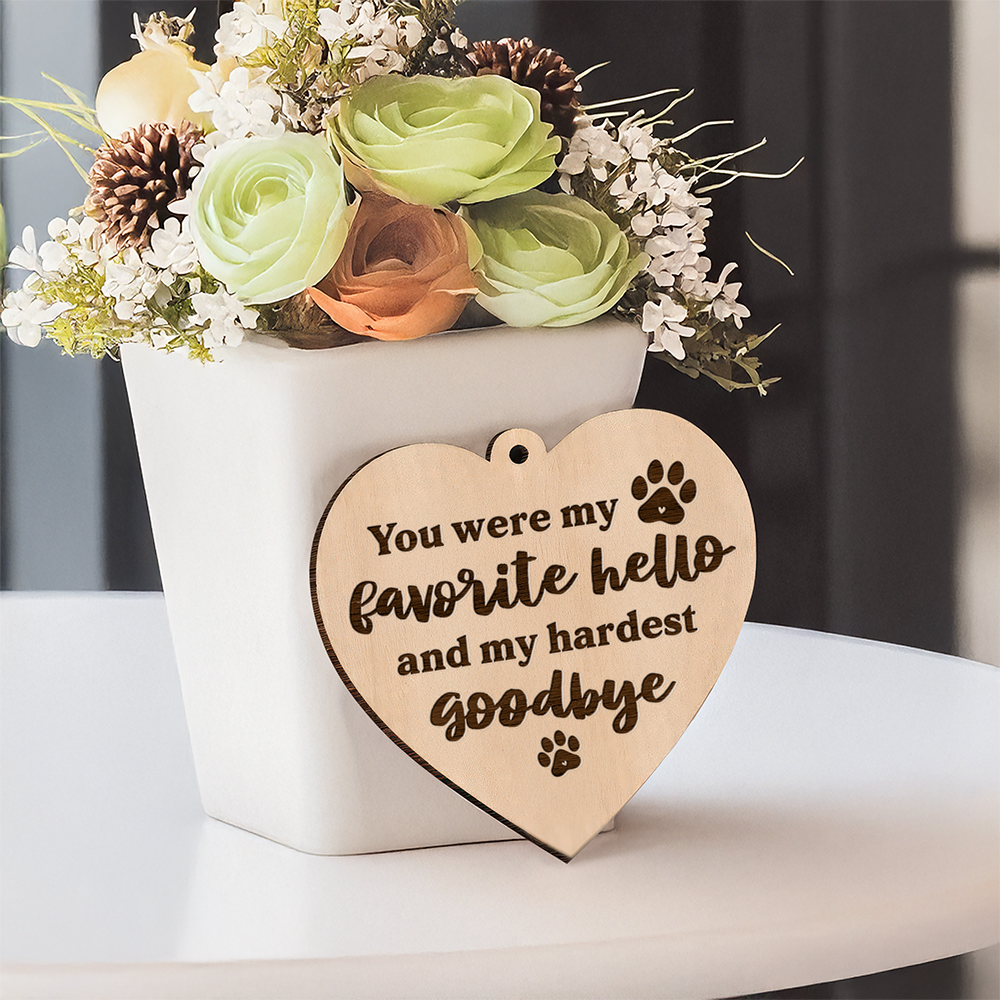 You Left Paw Prints On My Heart Memorial Rotating Wooden Picture Frame TH10 894219
