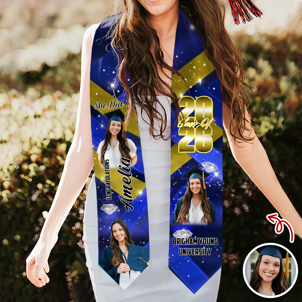 Custom Photo Class of 2026 Graduation Celebration Stole TH10 898365
