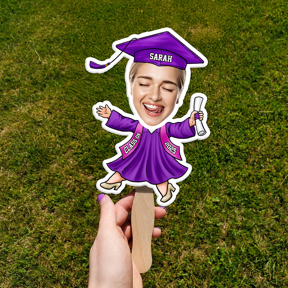 Custom Funny Face Photo Class of 2025 Graduation Face Fan TH10 892499