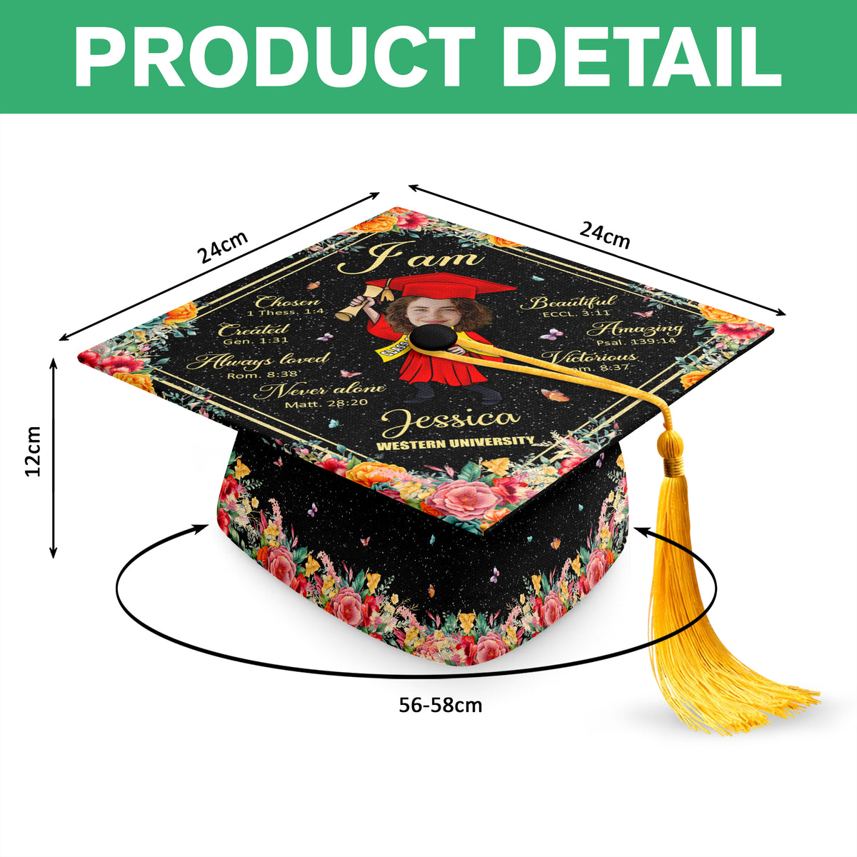 Custom Funny Face Class of 2026 Graduation Cap TH10 169201