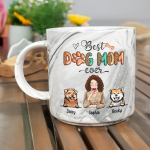 Best Dog Mom Ever Mother's Day Personalized Marble Mug TH10 892547