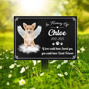 Custom Photo Dog Loss Memorial Garden Stake CH07 895402