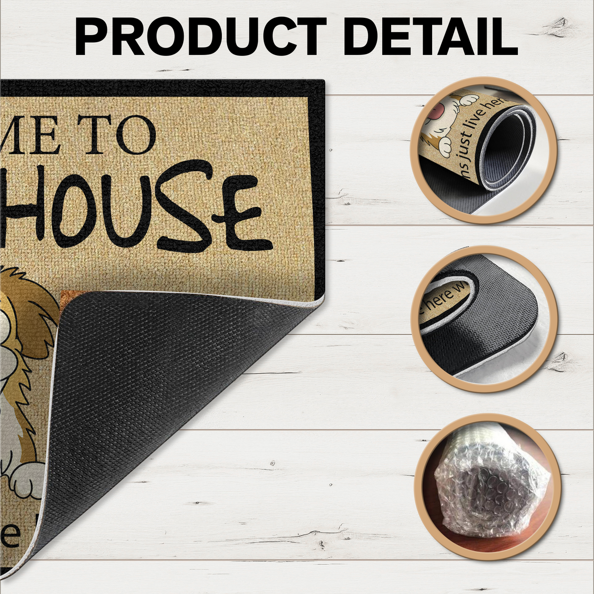 Welcome To Cute Dog's House Doormats For Dog Lovers LM32 893351