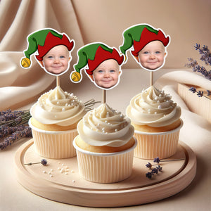 Custom Photo Cute Cupcake Topper Christmas Gift For Family TH10 894749