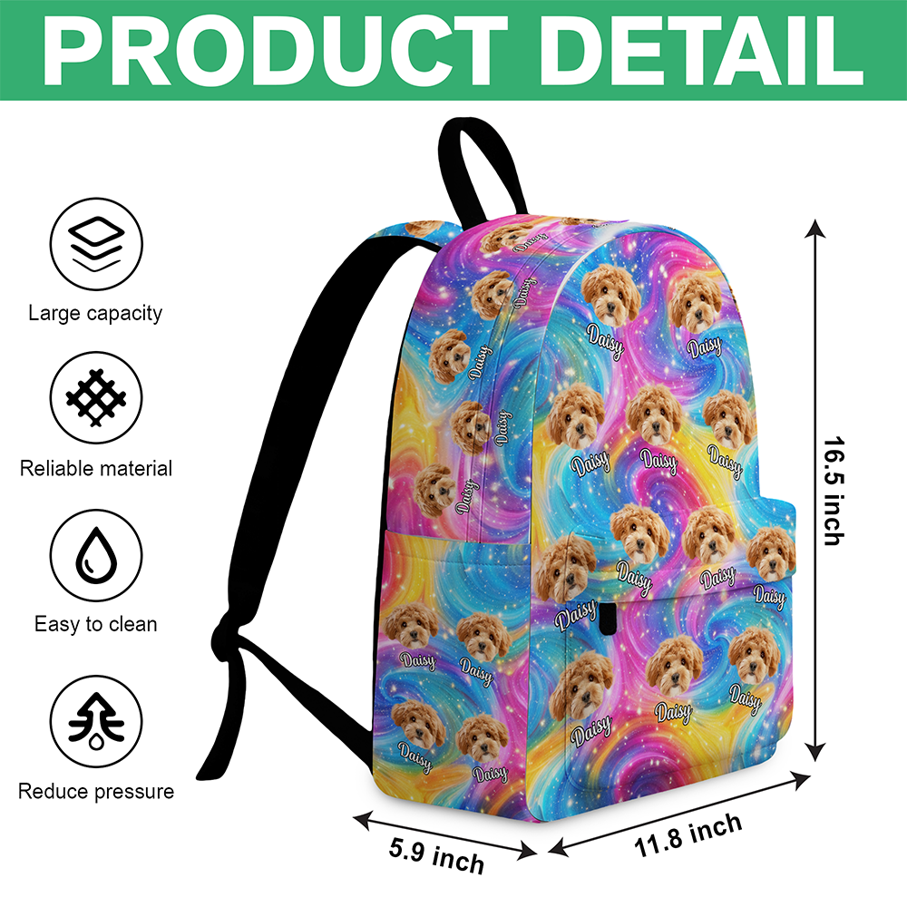 Custom Pet Photo Backpack Back to School Gift CH07 910632