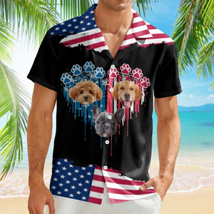 Custom Dog Photo 4th July Hawaii Shirt TH10 892665