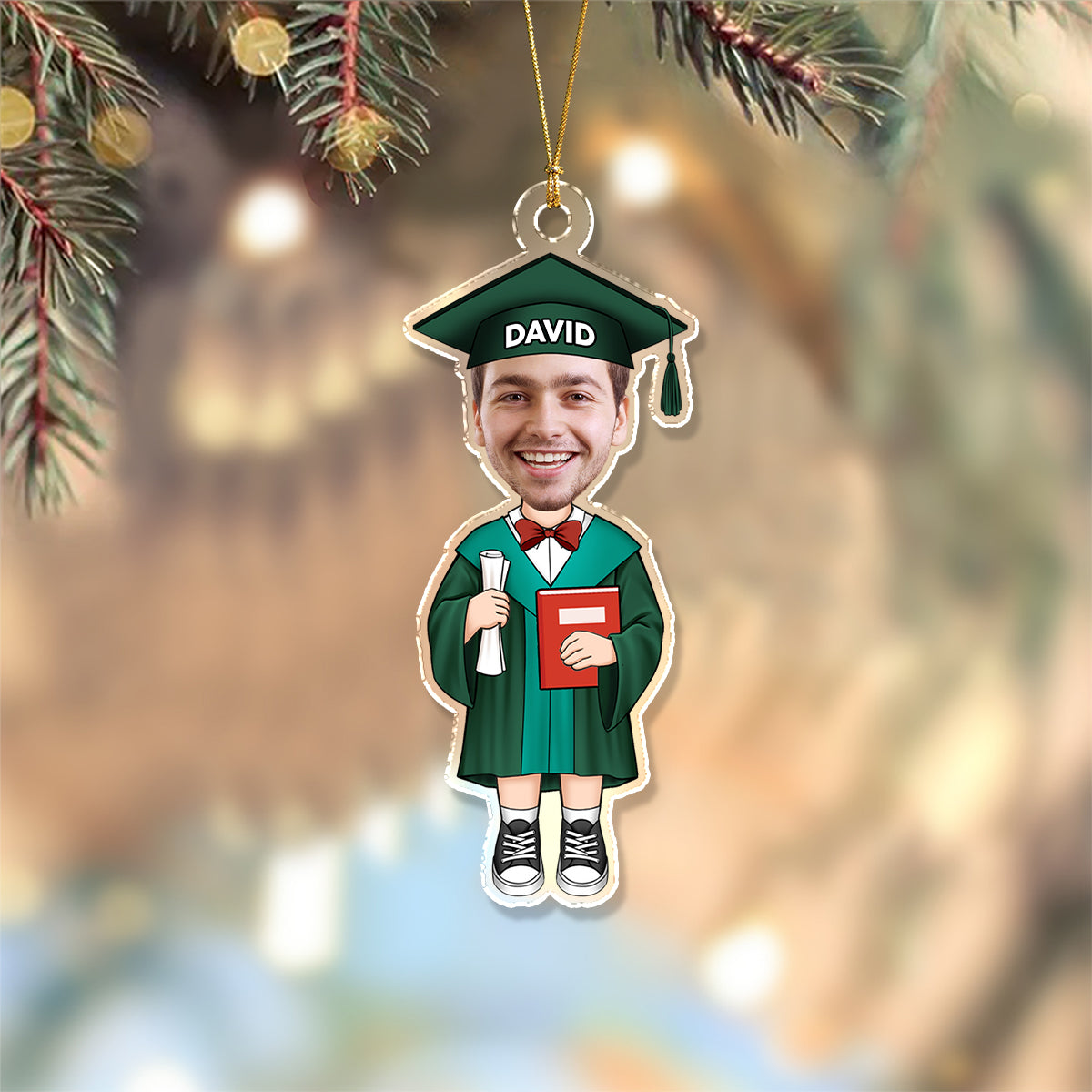 Custom Funny Face Graduation Acrylic Ornament Christmas Decoration HA75 892712