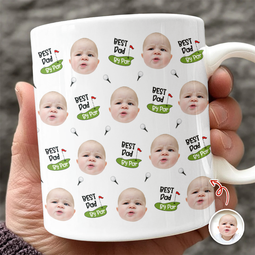 Custom Face Photo Best Dad By Par Funny Mug Father's Day Gifts LM32 669001
