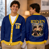 Custom Portrait Photo With Retro Style Sporty Gift For Baseball Lovers V-neck Cardigan HO82 903552