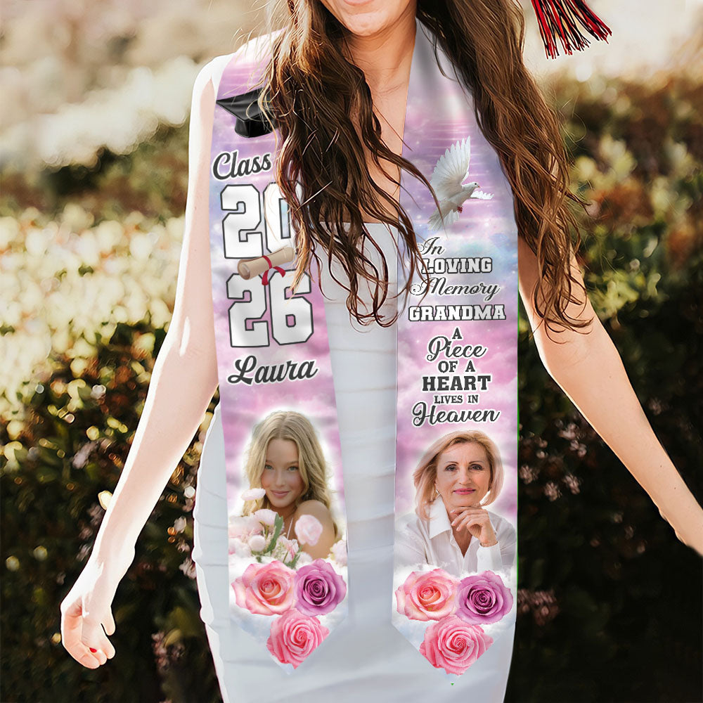 Custom Photo In Loving Memory Graduation Class Of 2026 Stole CH07 910252
