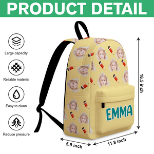 Custom Face Photo With Icon Back To School Gift For Kids LM32 893865