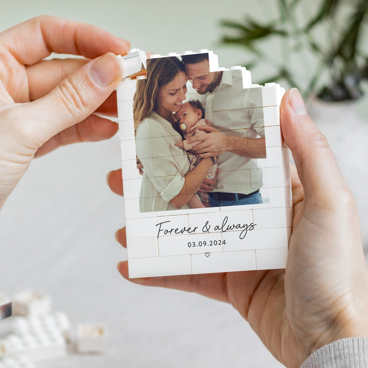 Personalized Couple Photo Forever & Always Building Block - Valentine's Day Gift For Boyfriend Girlfriend HO82 901362