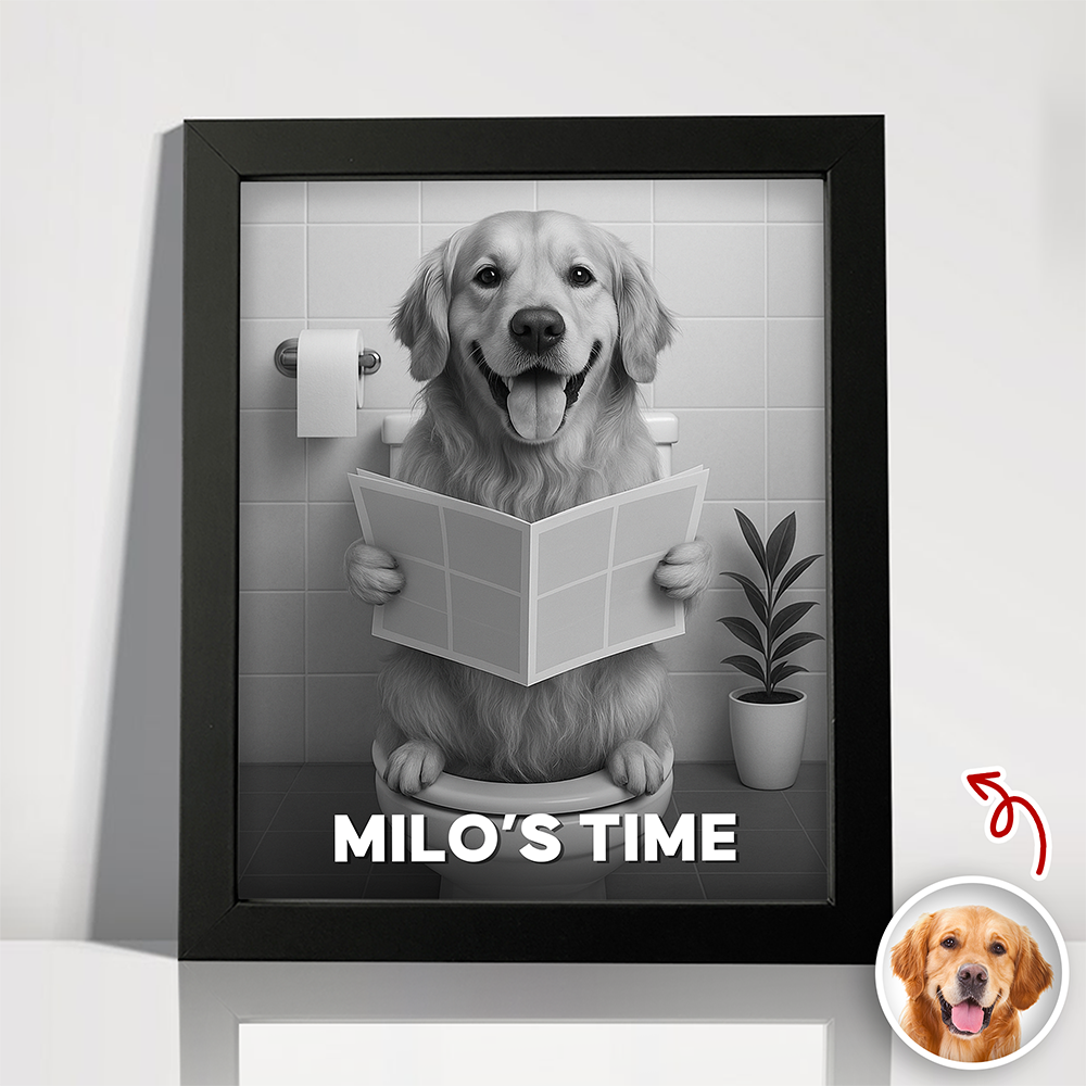 Custom Funny Photo Dog's Relax Time Picture Frame Gift For Dog Lovers LM32 895059