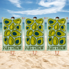 Personalized Retro Beach Towel with Name, Groovy Vibes Beach, Retro Floral Towel HO82 902980