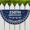 Custom Family Name 250th Anniversary 1776-2026 America Non-Pleated Fan Flag HA75 898792