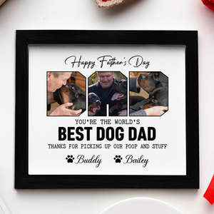 Custom Photo Happy Father's Day Best Dog Dad Picture Frame Gift For Father's Day HO82 893970
