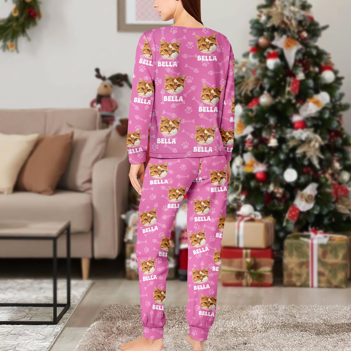 Custom Cute Cat Photo Sleepwear For Cat Dad Cat Mom CH07 899136