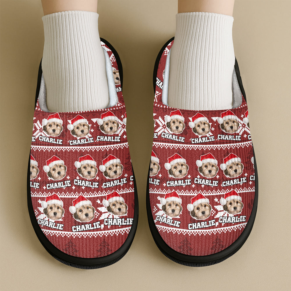 Custom Pet Photo Slipper - Christmas Gift For Dog And Cat Lovers TH10 894451
