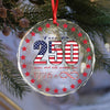 250 Years Free and Will Remain Free Patriotic 1776 Infinity Glass Ornament LM32 895243