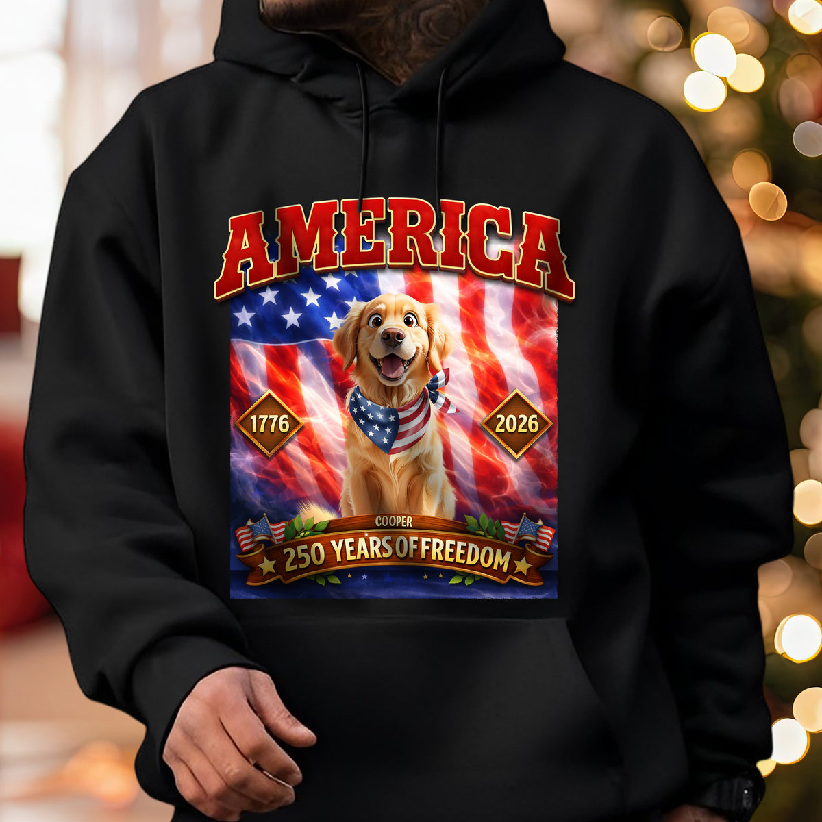 Personalized 250 Years Of Freedom Dog Dark Shirt HA75 920252