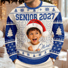Custom Photo Senior 2027 Graduation Ugly Christmas Sweater LM32 669911
