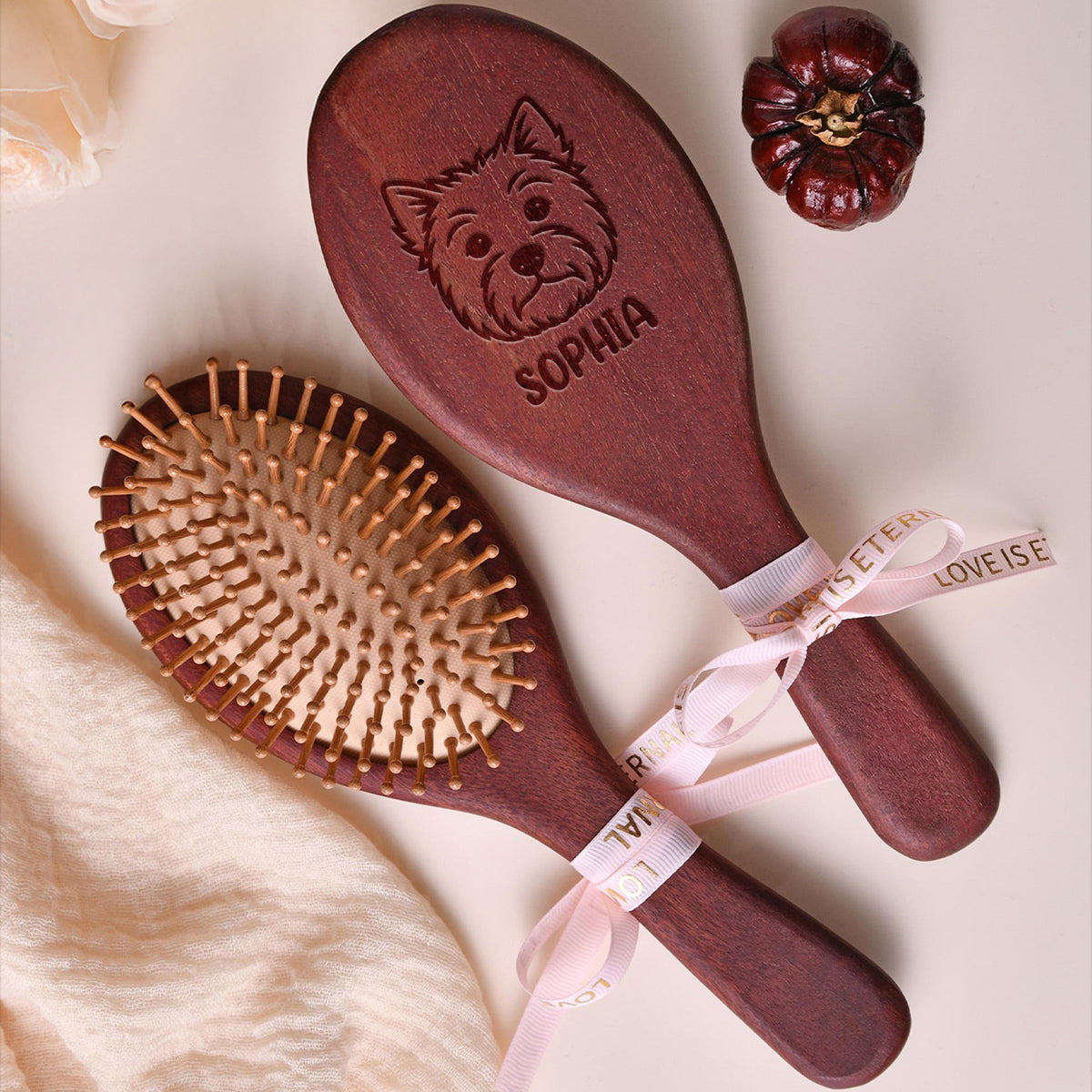 Custom Dog Cat Photo Engraved Bamboo Comb Gift For Dog Cat Lovers, Birthday Gift LM32 897533