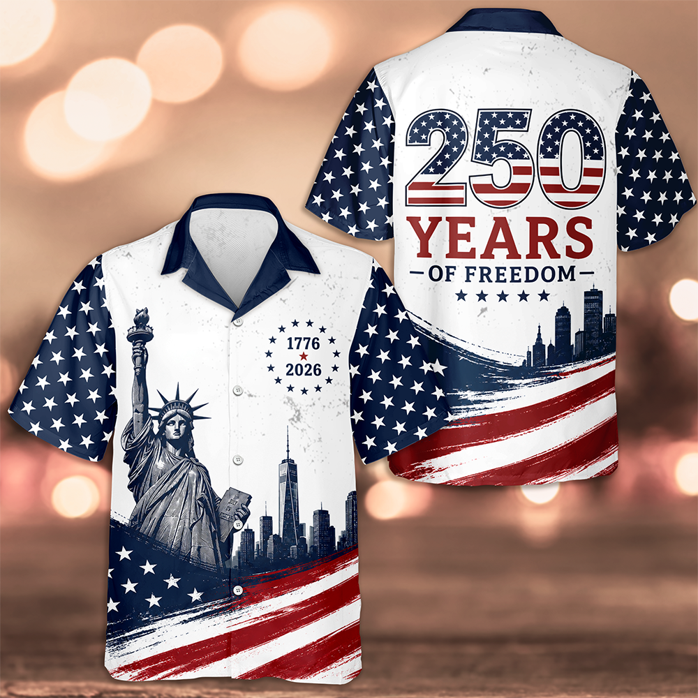US 250 Years of Freedom 1776-2026 Statue of Liberty Flag Hawaii Shirt CH07 911844