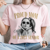 Custom Retro Proud Mom Of A 2027 Senior Comfort Shirt - Personalized Class of 2027 Gift, Proud Family Gift HO82 903246