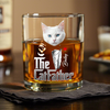 Custom Photo The Catfather Gentlemen Cat Whiskey Glass Personalized Gift For Dad HO82 893854