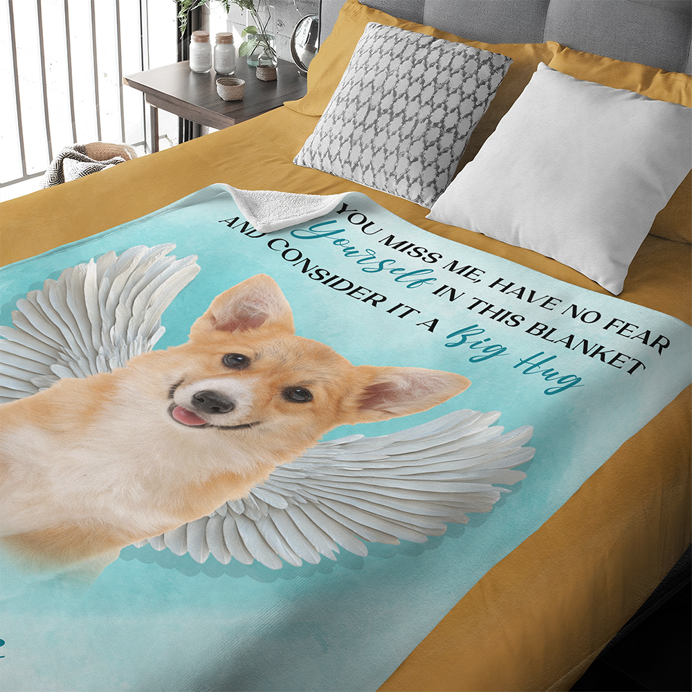 Custom Photo No Longer By My Side But Forever In My Heart - Memorial Personalized Custom Blanket - Sympathy Gift For Pet Owners, Pet Lovers CH07 895840