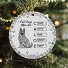 God says I Am Personalized Dog Breeds Chinoiserie Toile De Jouy Style Ceramic Ornament CH07 899242