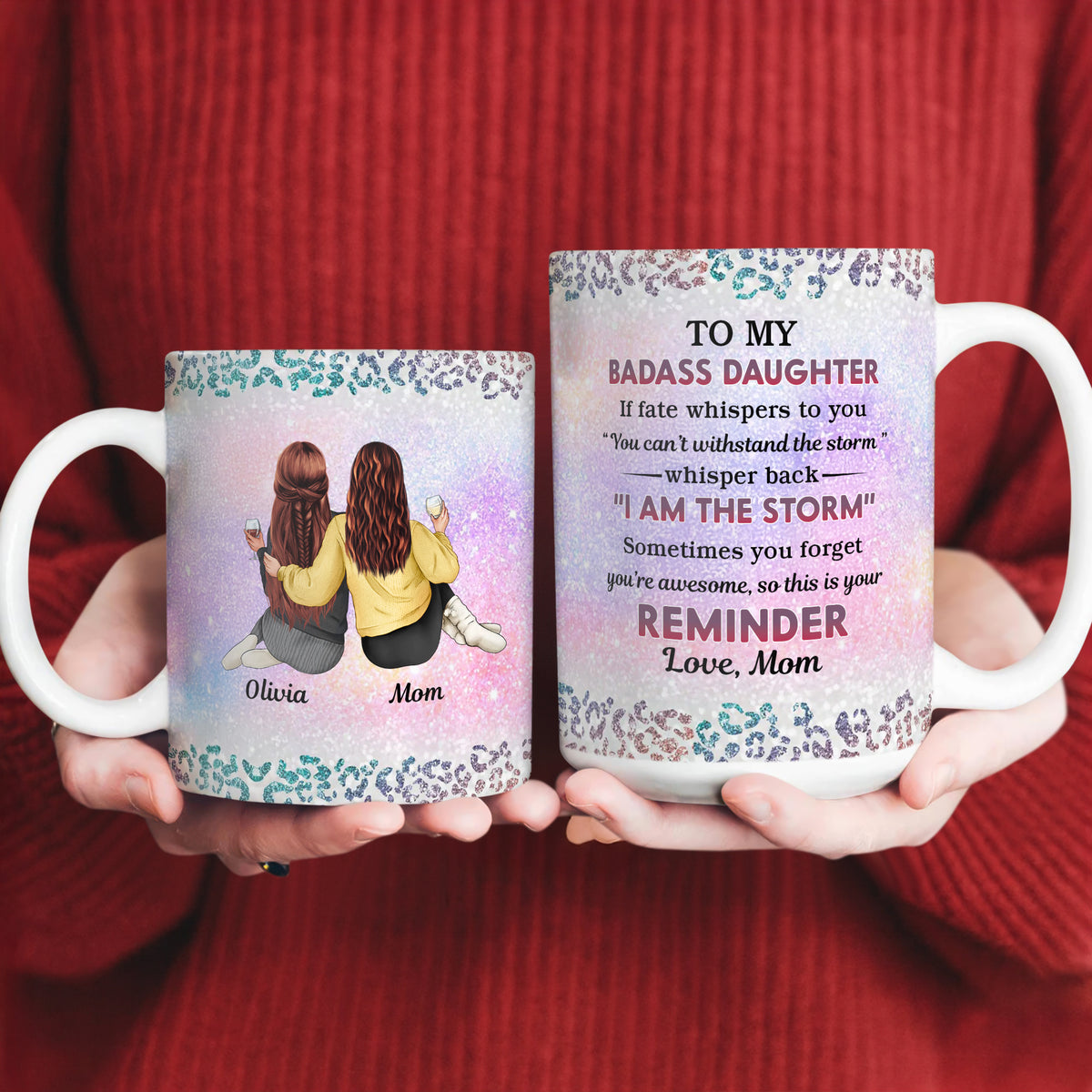 From Mom To Badass Daughter Personalized Print Full Mug HA75 897164