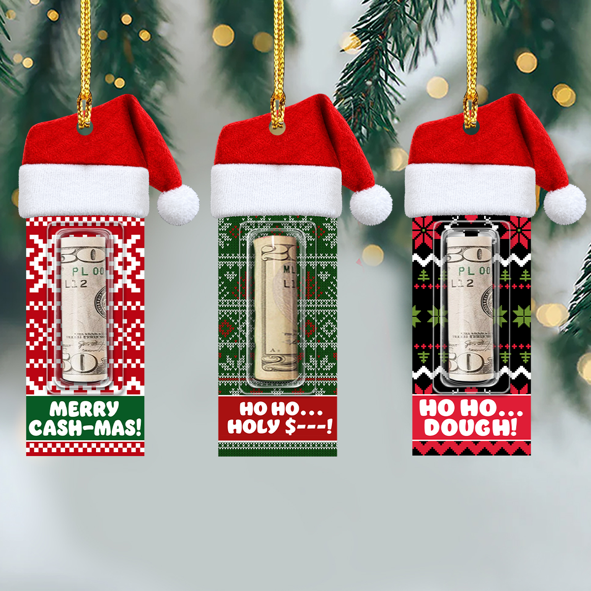 Personalized Merry Cashmas Money Holder Ornament Gift for Family & Friends TH10 170991