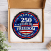 Custom Family Name 250 Years Of Freedom 1776-2026 4th Of July Stained Glass Suncatcher HO82 901498
