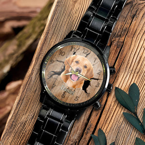 Custom Dog Photo 3D Inflated Men's Watch Gift For Dog Dad HO82 893760