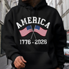 America 1776 - 2026 US Flag Dark Shirt HA75 892856