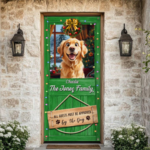 Custom Cute 3D Dog All Guests Must Be Approved By The Dogs Decoration Door Cover HA75 898082