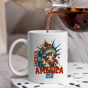 America 250 USA Freedom Liberty America 250 Anniversary White Mug HO82 894562