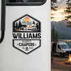 Personalized Family Name Happy Campers Adventures RV Decal Sticker LM32 669403