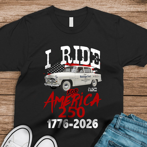 Custom Car Photo I Ride for America 250 Dark Shirt HA75 898216