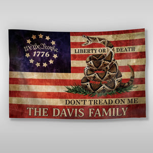 USA American Gadsden Rattlesnake Don't Tread On Me Double-Sided Flag HO82 900352