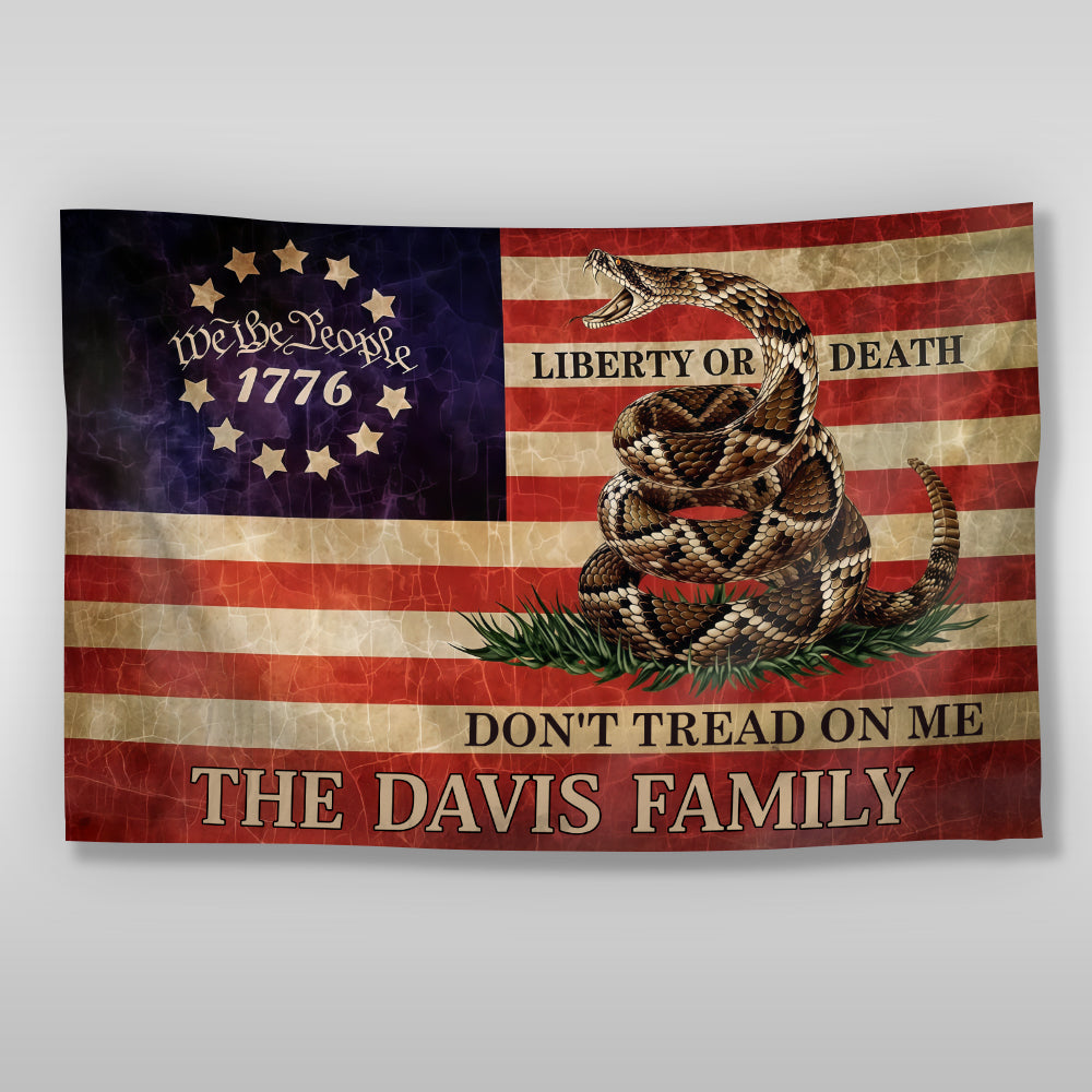 USA American Gadsden Rattlesnake Don't Tread On Me Double-Sided Flag HO82 900352