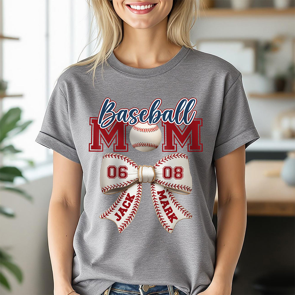 Custom Name Baseball Mom Coquette Bright Shirt CH07 895312