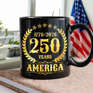 America 250 Years America 250th Anniversary Black Mug HA75 897420