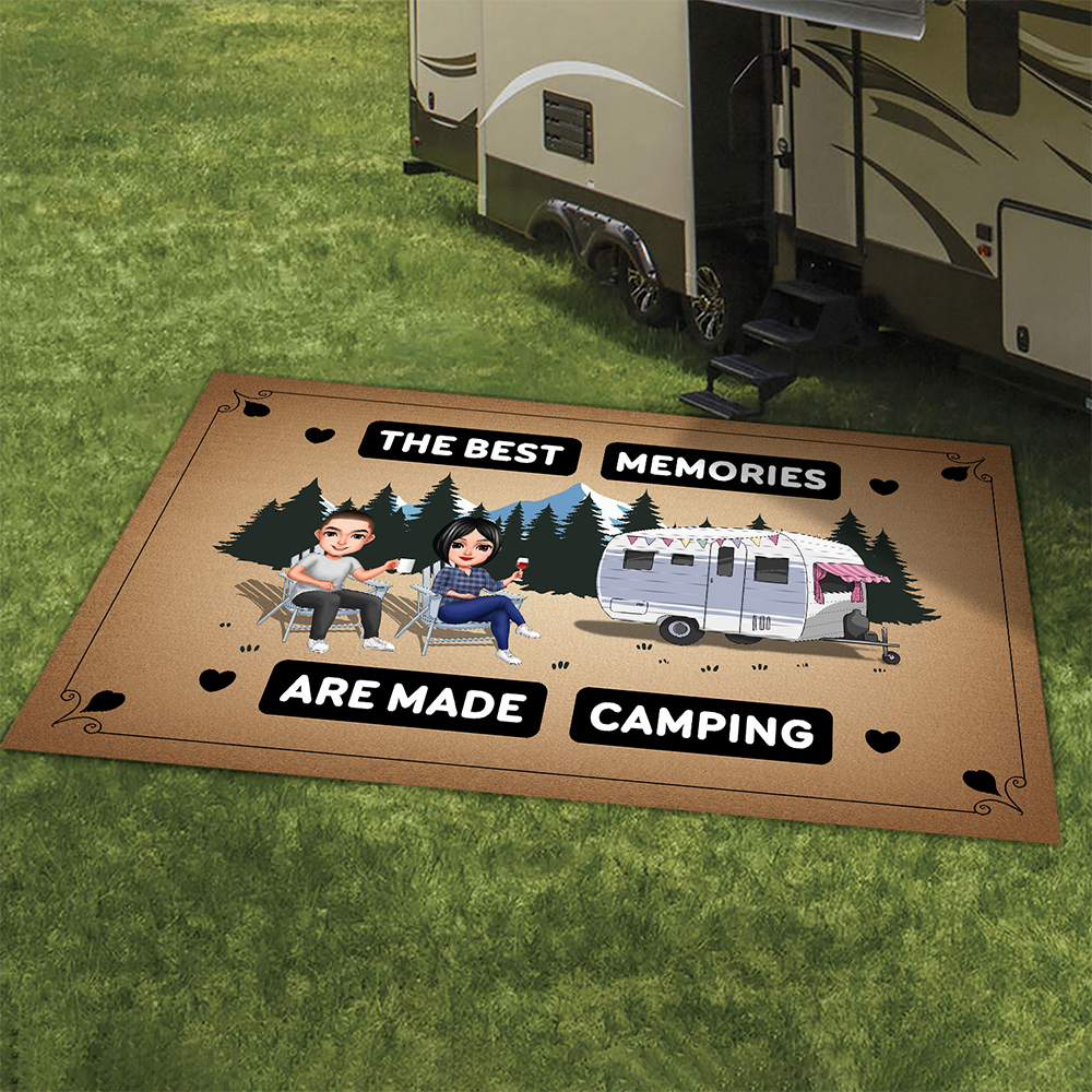 Personalized The Best Memories Are Made Camping Patio Mat TH10 894147